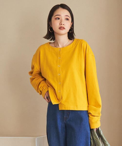 coen（コーエン）の「ライト起毛カーディガン（カーディガン/ボレロ・レディース・ブラック/モカ/マスタード・MEDIUM/LARGE）」の11枚目の写真