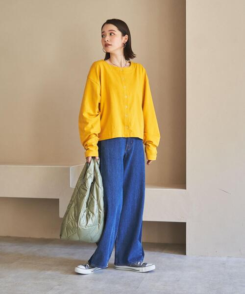 coen（コーエン）の「ライト起毛カーディガン（カーディガン/ボレロ・レディース・ブラック/モカ/マスタード・MEDIUM/LARGE）」の12枚目の写真