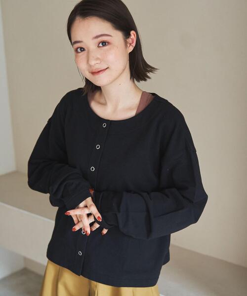 coen（コーエン）の「ライト起毛カーディガン（カーディガン/ボレロ・レディース・ブラック/モカ/マスタード・MEDIUM/LARGE）」の13枚目の写真