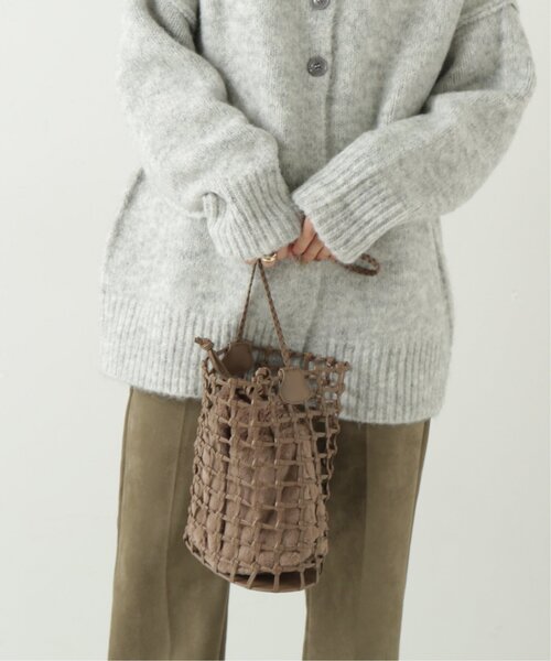 RAY CASSIN（レイカズン）の「ファー巾着×フィッシュネットトート（ショルダーバッグ・レディース・ベージュ/イエロー/キナリ・FREE）」の3枚目の写真