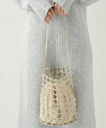 RAY CASSIN | ファー巾着×フィッシュネットトート(ショルダーバッグ)