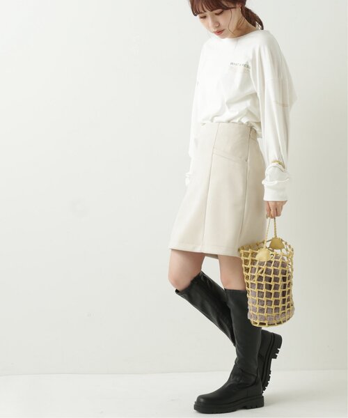 RAY CASSIN（レイカズン）の「ファー巾着×フィッシュネットトート（ショルダーバッグ・レディース・ベージュ/イエロー/キナリ・FREE）」の6枚目の写真