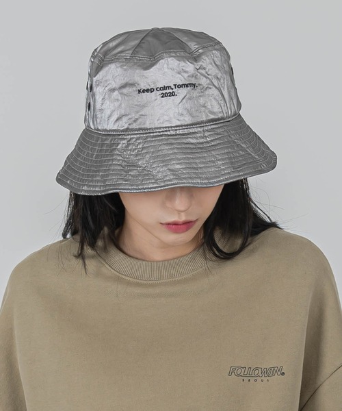 FOLLOWIN（フォロウィン）の「メタルライクバケットハット（ハット・レディース・ブラック/グレー/カーキ/シルバー・ONE SIZE）」の18枚目の写真