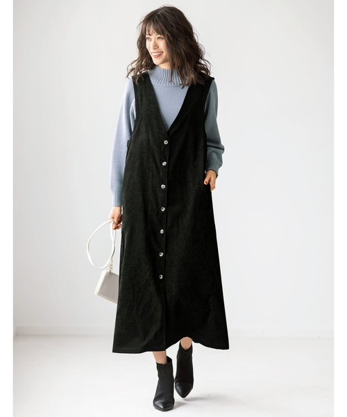 GeeRA(ジーラ)の「2WAYコーデュロイジャンパースカート(ジャンパースカート・レディース・ブラック/ブラウン・MEDIUM/X-LARGE/LARGE/XX-LARGE)」の7枚目の写真