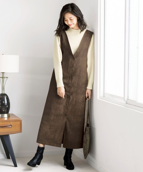 GeeRA(ジーラ)の「2WAYコーデュロイジャンパースカート(ジャンパースカート・レディース・ブラック/ブラウン・MEDIUM/X-LARGE/LARGE/XX-LARGE)」の8枚目の写真