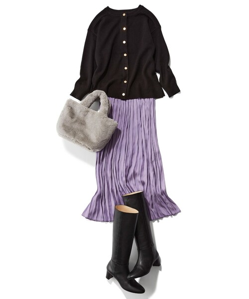 DRESKIP（ドレスキップ）の「◆毛玉になりにくい前後2WAYクルーニット（ニット/セーター・レディース・ブラック/ライトグリーン/ライトベージュ/ブラウン系その他2/パープル系/ピンク系・03/02/04）」の18枚目の写真