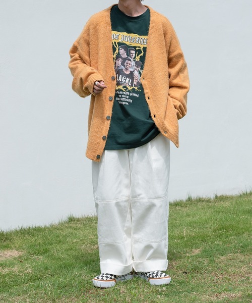 Perushu(ペルーシュ)の「ヴィンテージロックプリントロンT(Tシャツ/カットソー・メンズ・ホワイト/ブラック/パープル/グリーン・MEDIUM/LARGE)」の7枚目の写真