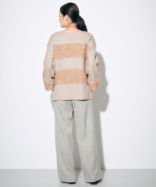 GRACE CLASS（グレースクラス）の「モヘヤループツイードトップ（Tシャツ/カットソー・レディース・ブラック/ピンク・36）」の7枚目の写真
