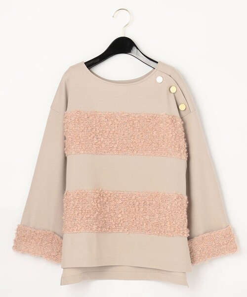 GRACE CLASS（グレースクラス）の「モヘヤループツイードトップ（Tシャツ/カットソー・レディース・ブラック/ピンク・36）」の8枚目の写真