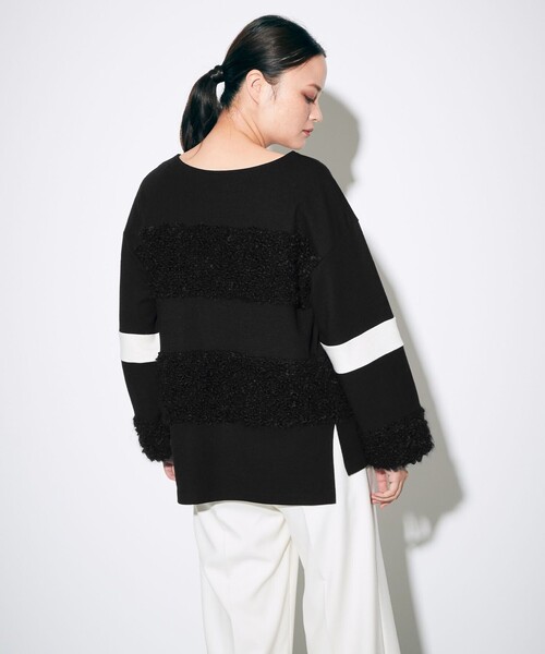 GRACE CLASS（グレースクラス）の「モヘヤループツイードトップ（Tシャツ/カットソー・レディース・ブラック/ピンク・36）」の16枚目の写真