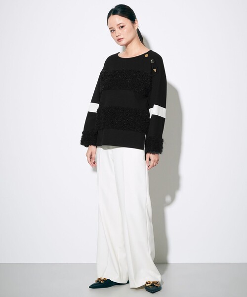 GRACE CLASS（グレースクラス）の「モヘヤループツイードトップ（Tシャツ/カットソー・レディース・ブラック/ピンク・36）」の17枚目の写真