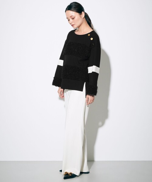 GRACE CLASS（グレースクラス）の「モヘヤループツイードトップ（Tシャツ/カットソー・レディース・ブラック/ピンク・36）」の18枚目の写真
