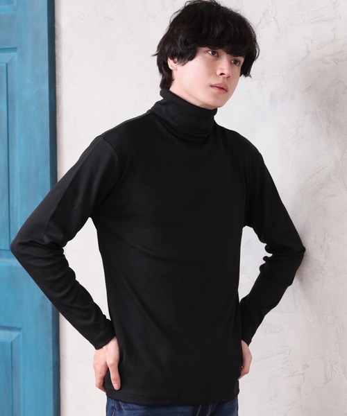 Beno(ビーノ)の「タートルネック マイクロスムース ロングスリーブ カットソー(Tシャツ/カットソー・メンズ・グレー/ベージュ/ブラック/オフホワイト・L/M/XL)」の12枚目の写真