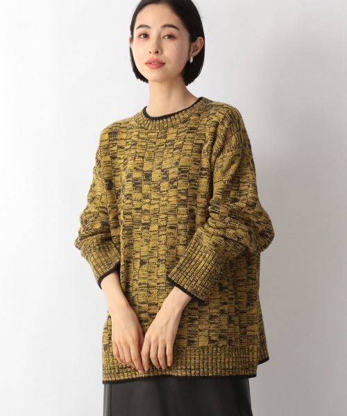 LOWRYS FARM(ローリーズファーム)の「3.5GコウシミックスPOLS 215156(ニット/セーター・レディース・ブラック/ブルー/イエロー・FREE)」の1枚目の写真