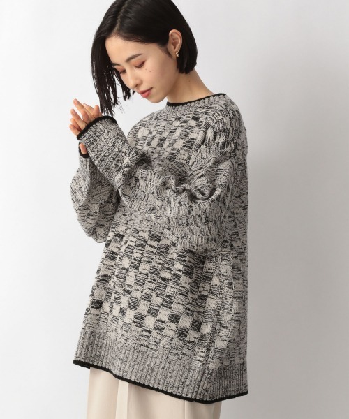 LOWRYS FARM(ローリーズファーム)の「3.5GコウシミックスPOLS 215156(ニット/セーター・レディース・ブラック/ブルー/イエロー・FREE)」の8枚目の写真