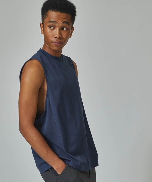 CITY TOKYO（シティトウキョウ）の「ワークアウトマッスルタンク（タンクトップ・メンズ・ブラック/ネイビー/グレー・3/4/2）」の7枚目の写真