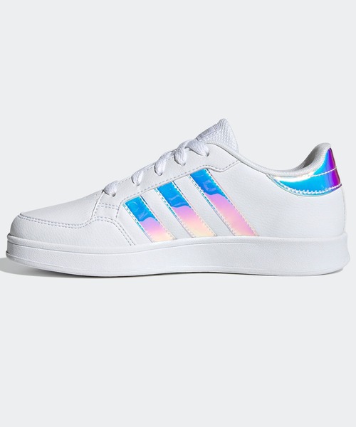 adidas（アディダス）の「ブレイクネット [Breaknet] アディダス（キッズ/子供用）（スニーカー・キッズ・ホワイト×ブルー・23.0cm/22.5cm/23.5cm/24.0cm/17.0cm/22.0cm/18cm/25.0cm/24.5cm/21.0cm/19.0cm/20.0cm）」の3枚目の写真