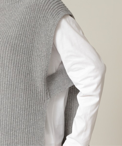 NATURAL BEAUTY BASIC（ナチュラルビューティーベーシック）の「ＢＲｉＣＯ畦チュニックベスト（ベスト・レディース・グレー/ベージュ/ブルー・MEDIUM）」の15枚目の写真