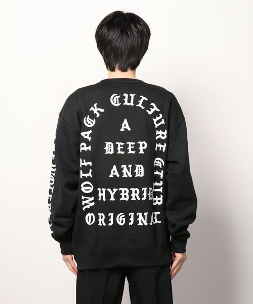 WP（ダブリューピー）の「WP / ダブリューピー：DEEP AND HYBRID CREWNECK SWEAT：WP06-T117[WAX]（スウェット・メンズ・ブラック×ホワイト/グレー系・XL/XXL）」の3枚目の写真