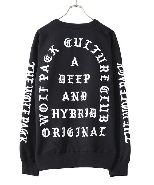 WP（ダブリューピー）の「WP / ダブリューピー：DEEP AND HYBRID CREWNECK SWEAT：WP06-T117[WAX]（スウェット・メンズ・ブラック×ホワイト/グレー系・XL/XXL）」の8枚目の写真