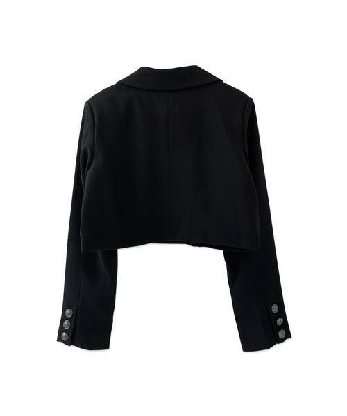 ANDGEEBEE(アンジービー)の「ダブルボタンジャケット(テーラードジャケット・レディース・ブラック/チェック・MEDIUM)」の6枚目の写真