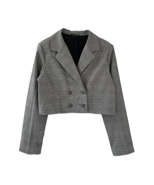 ANDGEEBEE(アンジービー)の「ダブルボタンジャケット(テーラードジャケット・レディース・ブラック/チェック・MEDIUM)」の18枚目の写真