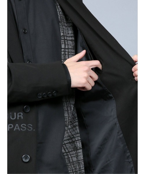 SHELLAC(シェラック)の「シェラック/SHELLAC プリントロングジャケット(テーラードジャケット・メンズ・ブラック・MEDIUM/LARGE)」の6枚目の写真