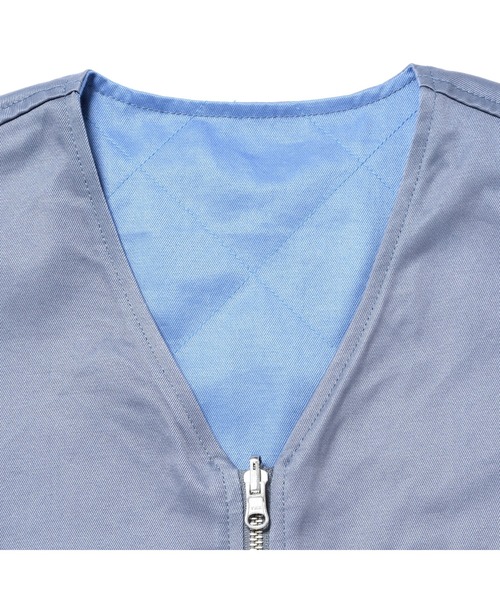 FULL-BK(フルビーケー)の「REVERSIBLE VEST(ベスト・メンズ・ライトブルー/ブラック・MEDIUM/LARGE/X-LARGE)」の8枚目の写真
