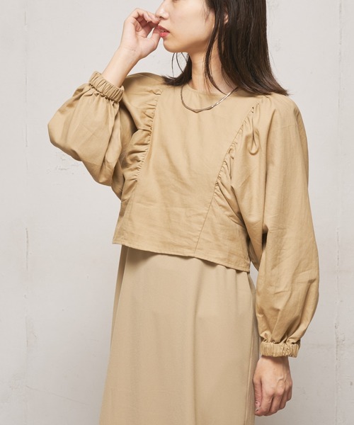 UNSPARE（アンスペア）の「■【UNSPARE/アンスペア】3Wayレイヤードワンピース/WEB・一部店舗限定（ワンピース・レディース・ブラック/ベージュ・FREE）」の2枚目の写真