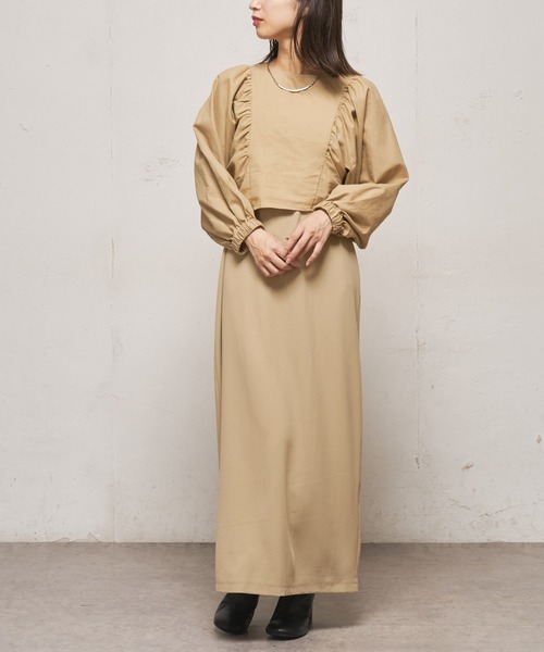 UNSPARE（アンスペア）の「■【UNSPARE/アンスペア】3Wayレイヤードワンピース/WEB・一部店舗限定（ワンピース・レディース・ブラック/ベージュ・FREE）」の19枚目の写真