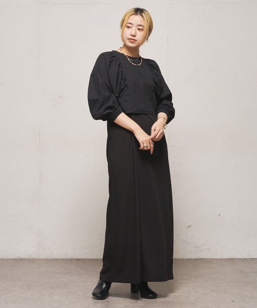 UNSPARE（アンスペア）の「■【UNSPARE/アンスペア】3Wayレイヤードワンピース/WEB・一部店舗限定（ワンピース・レディース・ブラック/ベージュ・FREE）」の7枚目の写真