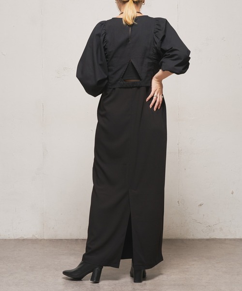 UNSPARE（アンスペア）の「■【UNSPARE/アンスペア】3Wayレイヤードワンピース/WEB・一部店舗限定（ワンピース・レディース・ブラック/ベージュ・FREE）」の9枚目の写真