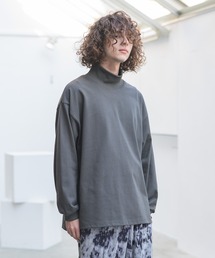 Heavy weight mock neck loose long T-shirts/ヘビーウェイトモックネックルーズロンT