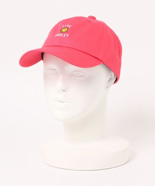 PARKS TOKYO SELECT（パークストウキョウセレクト）の「【LIVE SMILEY】刺繍ローキャップ（キャップ・メンズ・ブラック/ベージュ/ピンク/チャコール/ホワイト・FREE）」の7枚目の写真