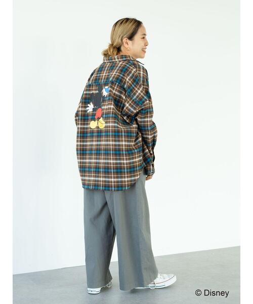 Disney(ディズニー)の「チェック綿ビエラBIGシャツ/Mickey(シャツ/ブラウス・レディース・ブラウン/ネイビー・M/L)」の17枚目の写真
