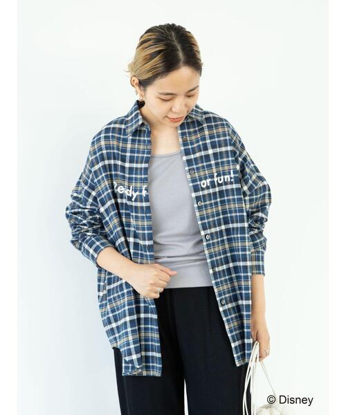 Disney(ディズニー)の「チェック綿ビエラBIGシャツ/Mickey(シャツ/ブラウス・レディース・ブラウン/ネイビー・M/L)」の20枚目の写真