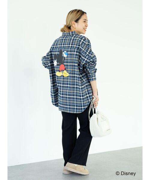 Disney(ディズニー)の「チェック綿ビエラBIGシャツ/Mickey(シャツ/ブラウス・レディース・ブラウン/ネイビー・M/L)」の22枚目の写真