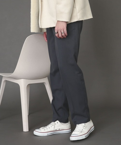 SENSE OF PLACE by URBAN RESEARCH（センスオブプレイスバイアーバンリサーチ）の「『Sサイズあり』ウールライクタックテーパードパンツ（スラックス・メンズ・ブラック/ブラウン/グレー/ライトベージュ・MEDIUM/LARGE/SMALL）」の9枚目の写真