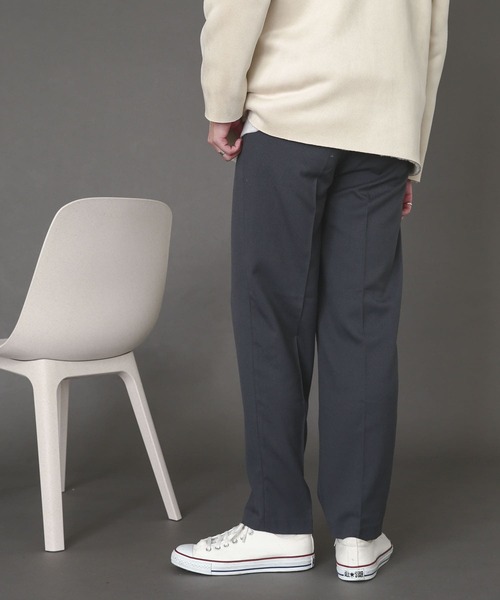 SENSE OF PLACE by URBAN RESEARCH（センスオブプレイスバイアーバンリサーチ）の「『Sサイズあり』ウールライクタックテーパードパンツ（スラックス・メンズ・ブラック/ブラウン/グレー/ライトベージュ・MEDIUM/LARGE/SMALL）」の5枚目の写真