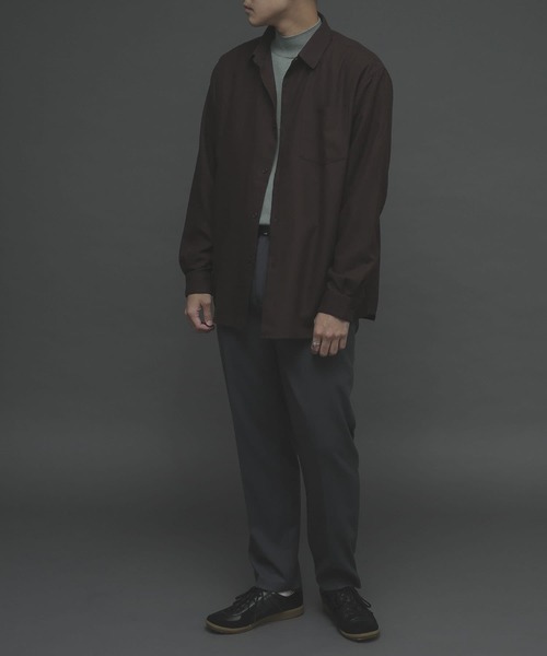 SENSE OF PLACE by URBAN RESEARCH（センスオブプレイスバイアーバンリサーチ）の「『Sサイズあり』ウールライクタックテーパードパンツ（スラックス・メンズ・ブラック/ブラウン/グレー/ライトベージュ・MEDIUM/LARGE/SMALL）」の13枚目の写真