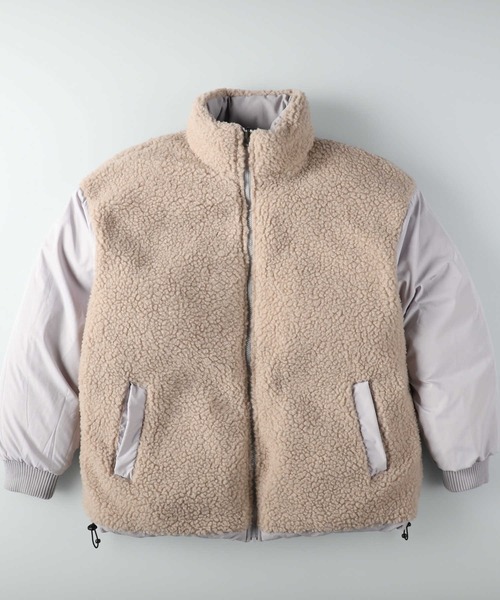 BACK NUMBER（バックナンバー）の「【BACK NUMBER】ビッグリバーシブル中綿ジャケット（ダウンジャケット/コート・メンズ・ブラック/オフホワイト・XL/M/L）」の9枚目の写真