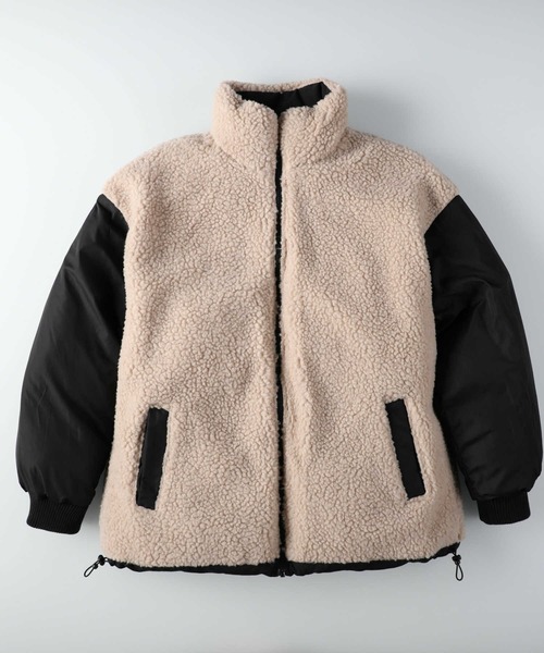 BACK NUMBER（バックナンバー）の「【BACK NUMBER】ビッグリバーシブル中綿ジャケット（ダウンジャケット/コート・メンズ・ブラック/オフホワイト・XL/M/L）」の12枚目の写真