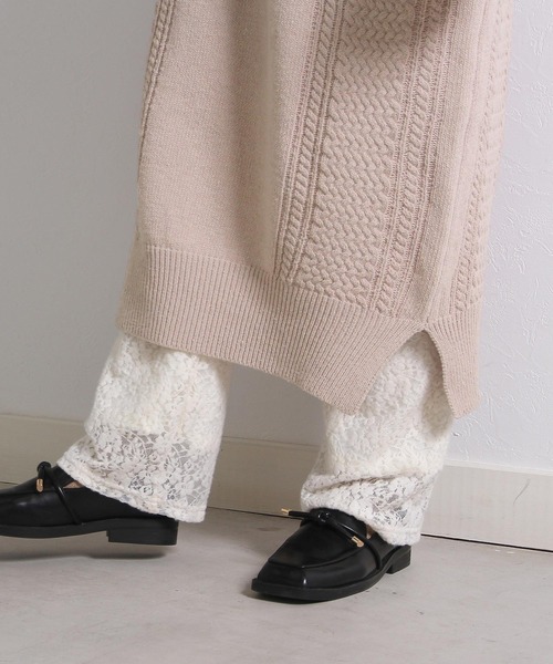 Crisp（クリスプ）の「ケーブルロングニットワンピース（ワンピース・レディース・パープル/グリーン・FREE）」の17枚目の写真