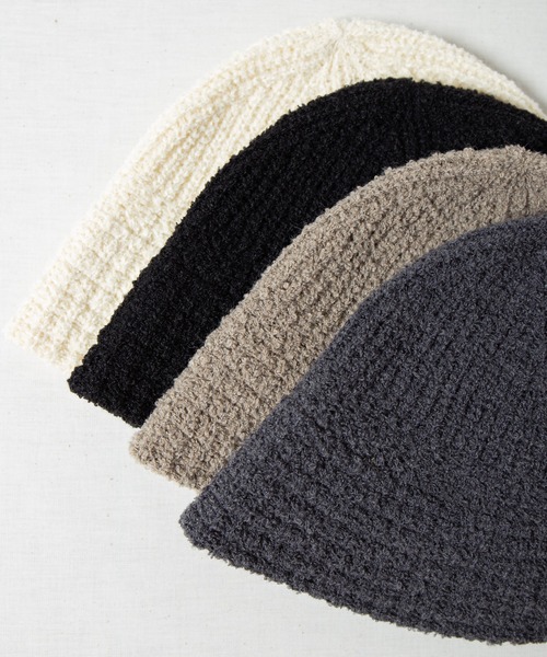 RACAL(ラカル)の「Boucle Knit Sailor Hat / ブークレニットセーラーハット(ニットキャップ/ビーニー・メンズ・ブラック/ベージュ/グレー/アイボリー・FREE)」の14枚目の写真