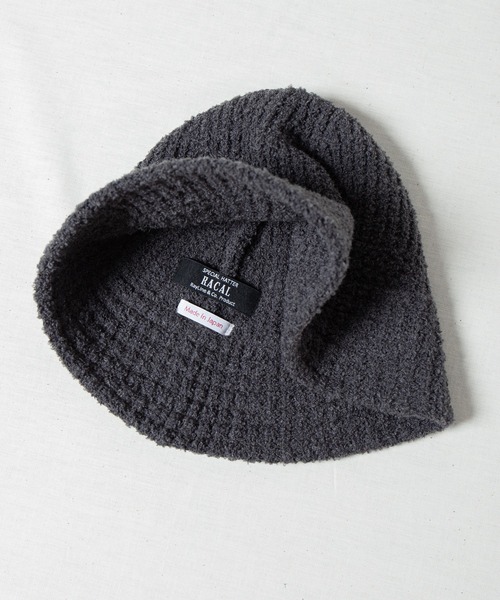 RACAL(ラカル)の「Boucle Knit Sailor Hat / ブークレニットセーラーハット(ニットキャップ/ビーニー・メンズ・ブラック/ベージュ/グレー/アイボリー・FREE)」の8枚目の写真