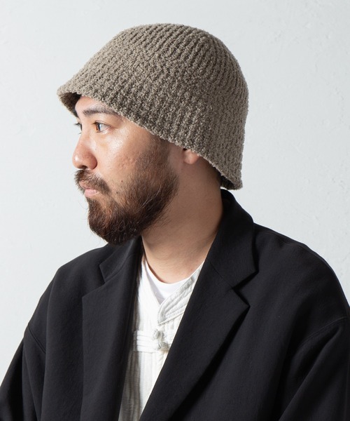 RACAL(ラカル)の「Boucle Knit Sailor Hat / ブークレニットセーラーハット(ニットキャップ/ビーニー・メンズ・ブラック/ベージュ/グレー/アイボリー・FREE)」の20枚目の写真