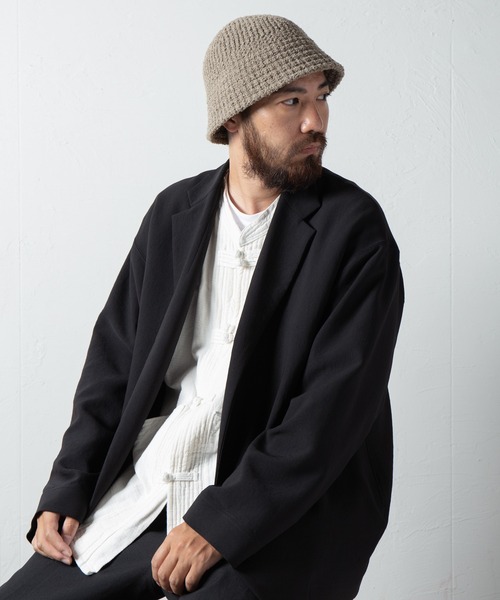 RACAL(ラカル)の「Boucle Knit Sailor Hat / ブークレニットセーラーハット(ニットキャップ/ビーニー・メンズ・ブラック/ベージュ/グレー/アイボリー・FREE)」の16枚目の写真