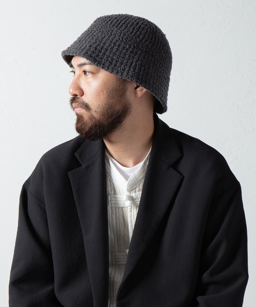 RACAL(ラカル)の「Boucle Knit Sailor Hat / ブークレニットセーラーハット(ニットキャップ/ビーニー・メンズ・ブラック/ベージュ/グレー/アイボリー・FREE)」の11枚目の写真