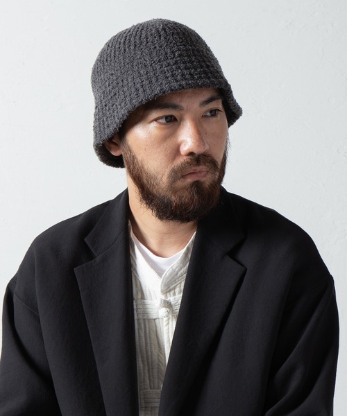 RACAL(ラカル)の「Boucle Knit Sailor Hat / ブークレニットセーラーハット(ニットキャップ/ビーニー・メンズ・ブラック/ベージュ/グレー/アイボリー・FREE)」の13枚目の写真