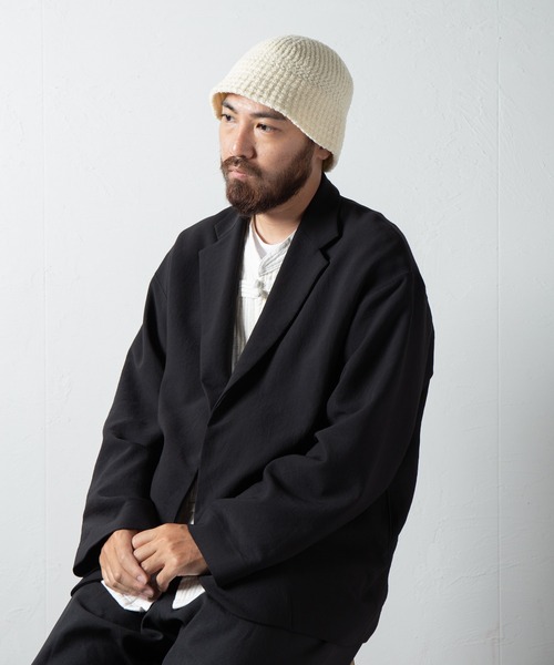 RACAL(ラカル)の「Boucle Knit Sailor Hat / ブークレニットセーラーハット(ニットキャップ/ビーニー・メンズ・ブラック/ベージュ/グレー/アイボリー・FREE)」の21枚目の写真